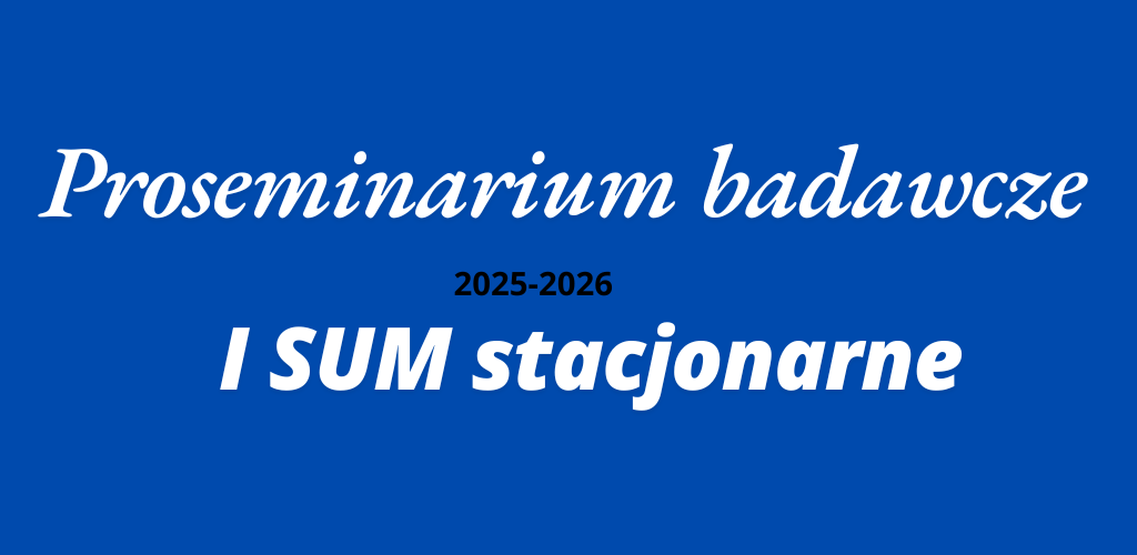 Course Image Proseminarium badawcze I rok SUM stacjonarne 2025-2026 JŻH